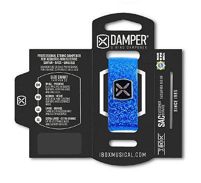 Abafador De Cordas Damper Ibox DHMD03 Holográfico Azul Médio