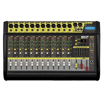 Mesa de Som Amplificada SKP VZ-120 II – 12 Canais