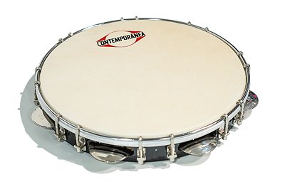 Pandeiro Contemporânea 32C Fórmica Preta 10"  Couro