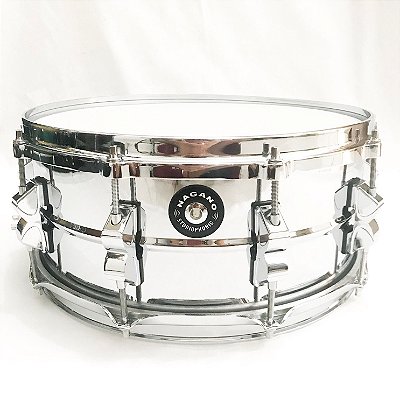 Caixa Bateria Nagano Studio Phonic Steel 14X6 Die Cast 10 Afinações