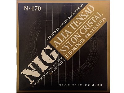 Encordoamento Violão NIG N-470 Nylon Cristal Tensão Alta