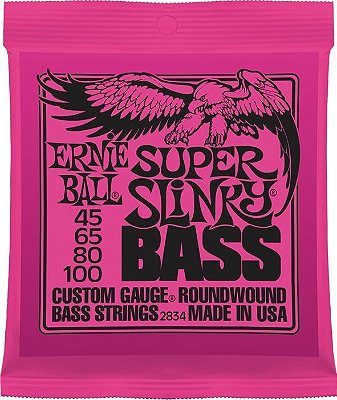 Encordoamento Baixo Ernie Ball Super Slinky 2834 4 Cordas 045