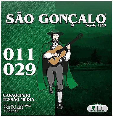 Encordoamento Cavaquinho São Gonçalo Tensão Média com Bolinha