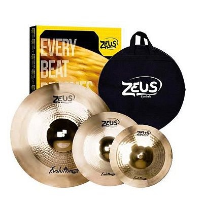 Set Prato Zeus Evolution Pro Set C 14" 16" 20" Com Bag