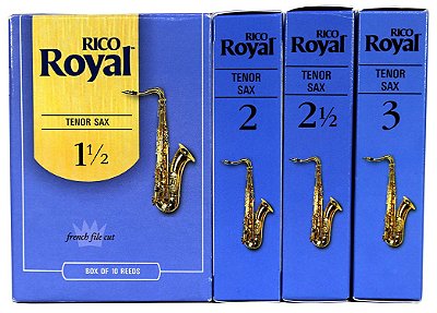 Palhetas Rico Royal Sax Tenor Caixa Com 10 + Brinde