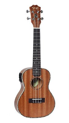 Ukulele Eletroacústico Seizi Maui Plus Concert  Sapele com Bag