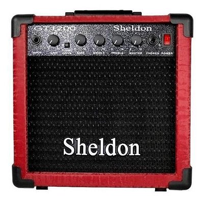 Amplificador Guitarra Sheldon GT-1200 Vermelha 15W