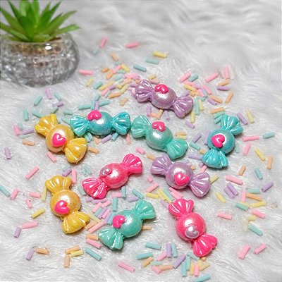 Apliques de Balinhas em Biscuit para Cabelo Maluco