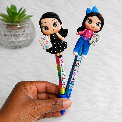 Canetas Personalizadas com Biscuit - Profissões