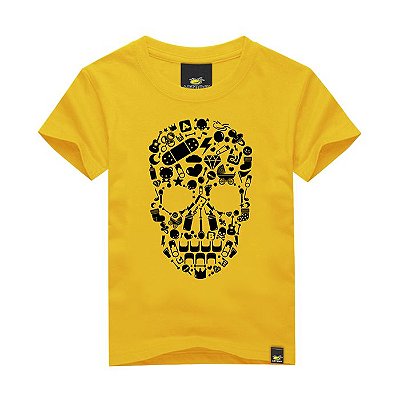 Camiseta Infantil Skull Elements Camiseta Infantil Skull Elements