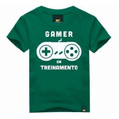 Camiseta Infantil Gamer em Treinamento Camiseta Infantil Gamer em Treinamento
