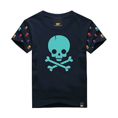 Camiseta Infantil Skull Crack Camiseta Infantil Skull Crack