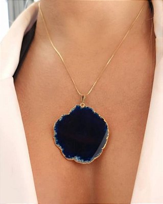 Colar Ágata Azul