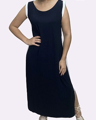 Vestido Regata Midi Bicolor
