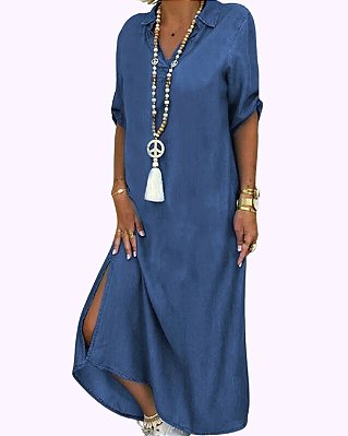 Vestido Jeans Longo