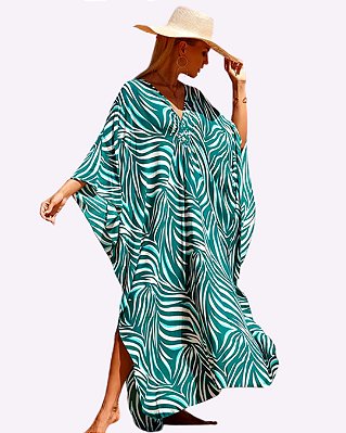 Kaftan longo Zebrado