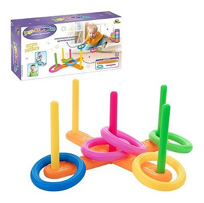 Jogo De Argolas Brinquedo Infantil Educativo Colorido