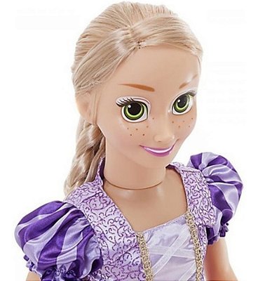 Boneca Princesa Rapunzel Grande 55 Cm De Altura Com Brinde