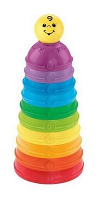 Brinquedo Interativo Torre De Potinhos Colorido Fisher-price