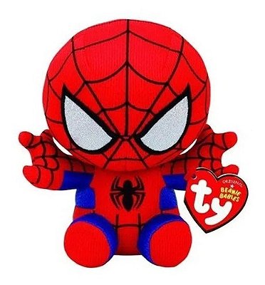 Homem Aranha Pelúcia Ty Beanie Babies Marvel - Spider Man