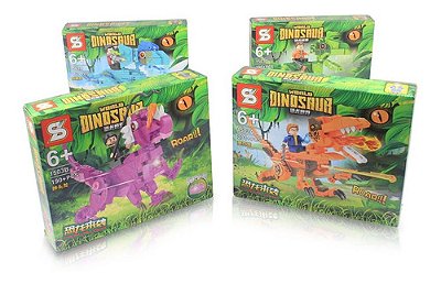 Blocos De Montar Clic E Lig Dinossauro Tiranossauro 155 Pcs - Plasbrink em  Promoção na Americanas