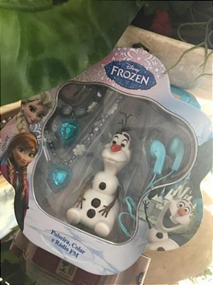 Kit Frozen Pulseira, Colar E Rádio Fm Elsa - Com Bolsinha