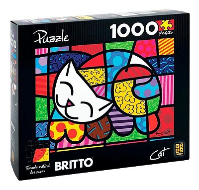 Quebra-cabeça Puzzle 1000 Peças Romero Britto - Cat Grow