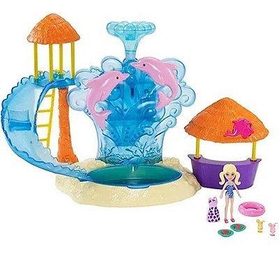 Boneca Polly Pocket Parque Aquático Dos Golfinhos De Luxo