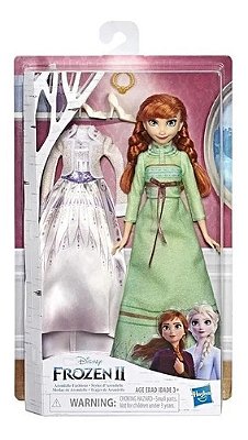 Boneca Articulada Anna Frozen 2 - Troca De Roupa - Hasbro