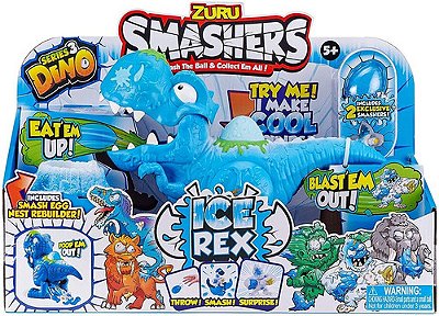 Boneco Dinossauro Rex Ice Zuru Com Ovo Supresa Com Som