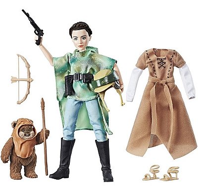 Boneca Star Wars Forças Do Destino Princesa Leia E Wicket