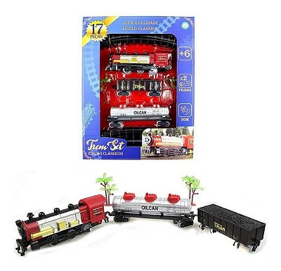 Trem Ferrorama Set Classicos Com Acessorios A Pilha 17 Peças