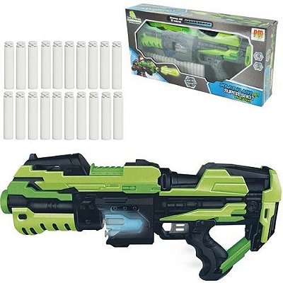 Kit 2 Arma Pistola Tipo Nerf Soft Bullet Guns Com 12 Dardos + Alvo