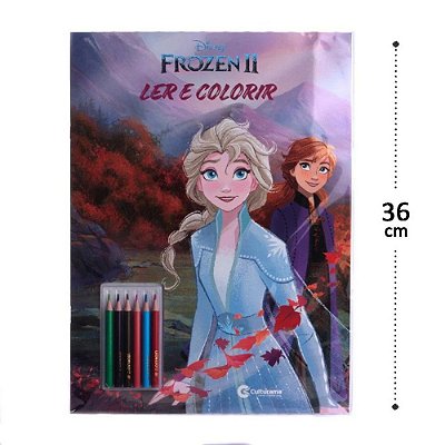 Livro De Atividades E Desenhos Com Lápis Cor - Frozen