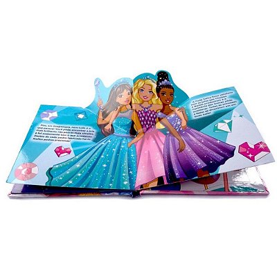 Livro Pop-ups Infantil Leitura Personagens Almofadado Barbie Dreamtopia