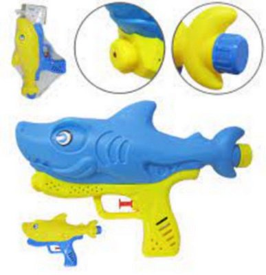 Pistola De Água De Plástico 26 Cm Forma De Tubarão Color