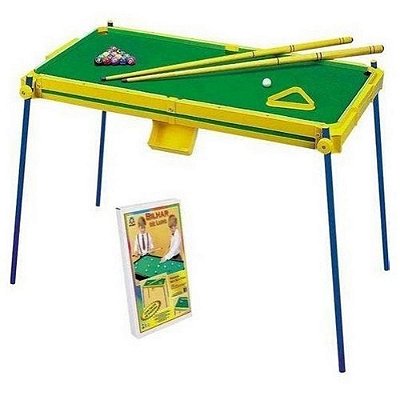 Mesa de bilhar sinuca infantil em madeira grande 52cm com pezinhos de chao  e mesa snooker crianças - MAKEDA - Sinuca / Bilhar Infantil - Magazine Luiza