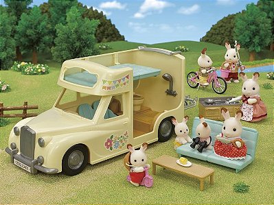 Sylvanian Families Carro De Viagem Campingvan Da Família