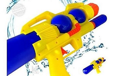 Pistola De Água De Plástico 33 Cm Longo Alcance Por Pressão