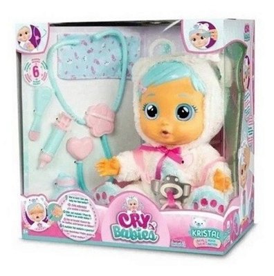 Boneca Cry Babies Kristal Catapora E Chora Com Kit Medico