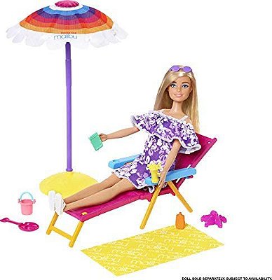 Barbie Malibu The Ocean Vôlei De Praia dia Na Praia Playset