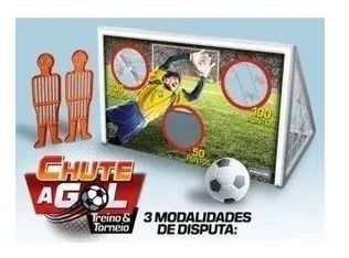 Traves De Chute Gol A Gol 3 Em 1 Com 2 Bonecos 2 Redes E Bola