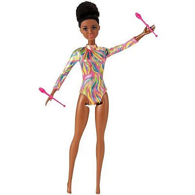 Boneca Barbie Profissões - Ginasta Morena Edição 2020