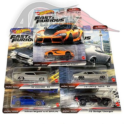 Hot Wheels Premium Fast Furious Superstars Set Supra Charger