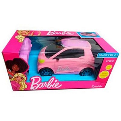 Carro De Controle Remoto Da Barbie Beuty 3 Funções Pink