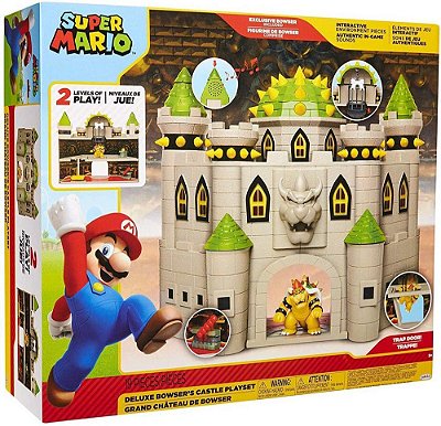 Brinquedo Playset Super Mario Castelo Do Bowser De 41 Cm