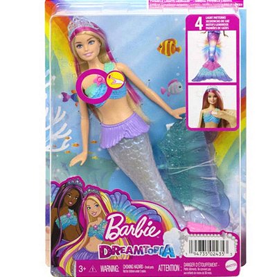 Boneca Barbie Dreamtopia Sereia Com Luzes Arco-íris Brilhosa