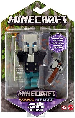 Boneco Minecraft Caves E Cliffs - Vindicator Defenson - 8cm