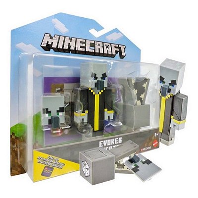 Boneco Articulado Minecraft Evocador Com Acessórios