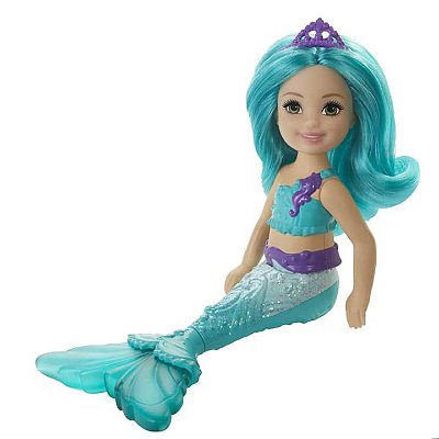 Boneca Barbie - Chelsea Dreamtopia Com Cauda De Sereia Azul